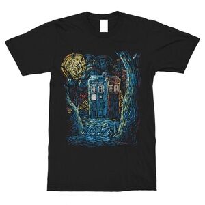 No Ice Van Gogh Cat Shirt Black Shirt